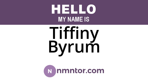 Tiffiny Byrum