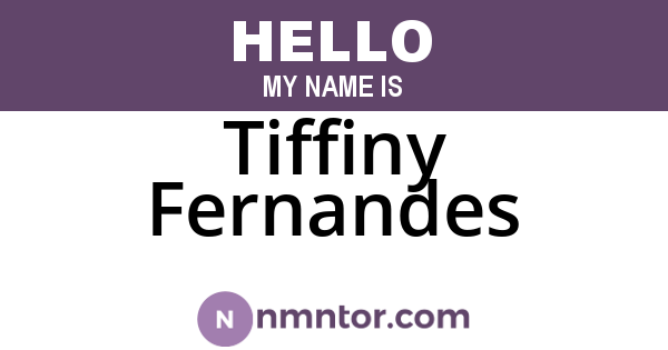 Tiffiny Fernandes