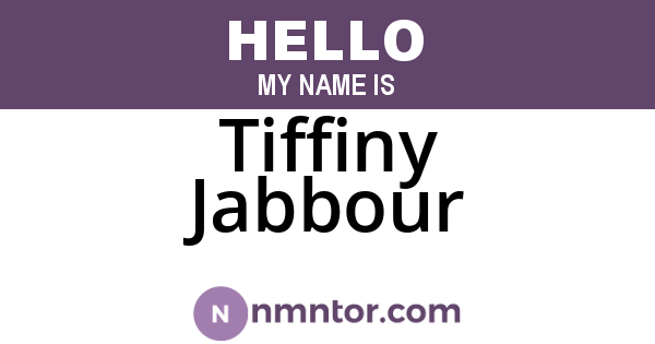 Tiffiny Jabbour