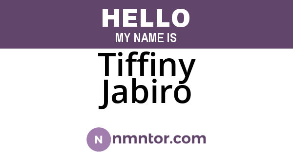 Tiffiny Jabiro