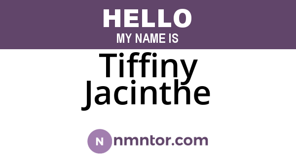 Tiffiny Jacinthe