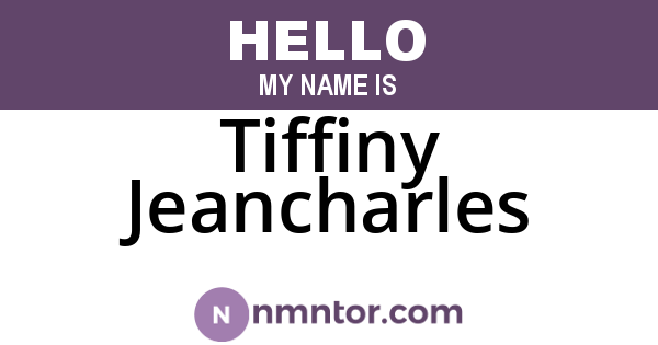 Tiffiny Jeancharles
