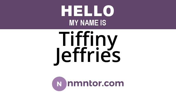 Tiffiny Jeffries