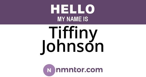 Tiffiny Johnson