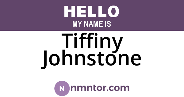 Tiffiny Johnstone