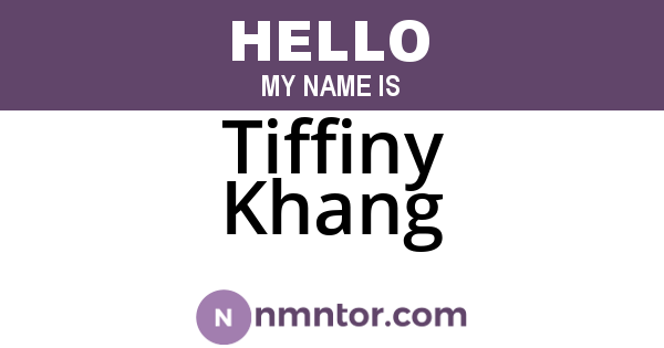 Tiffiny Khang