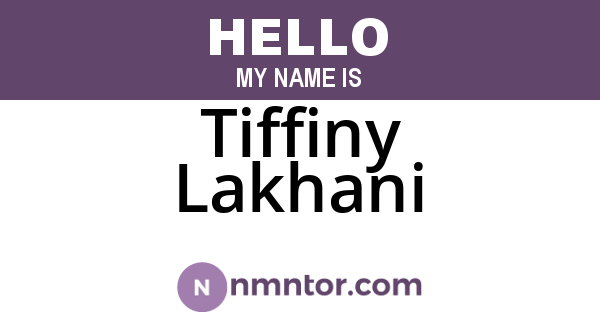Tiffiny Lakhani