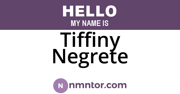 Tiffiny Negrete
