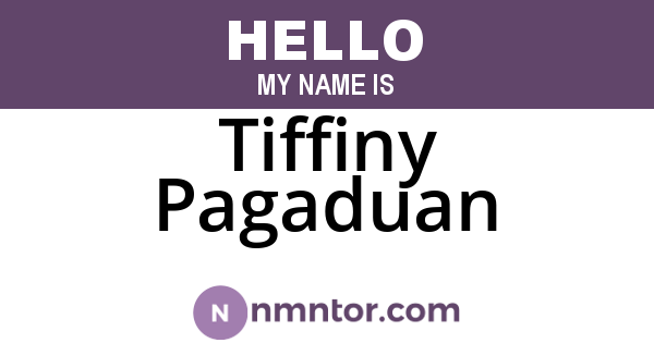 Tiffiny Pagaduan