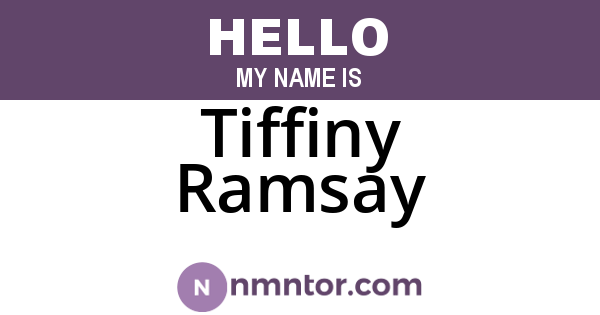 Tiffiny Ramsay