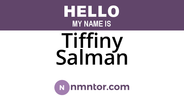 Tiffiny Salman