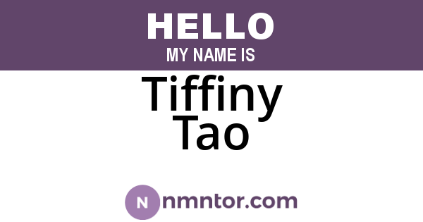 Tiffiny Tao