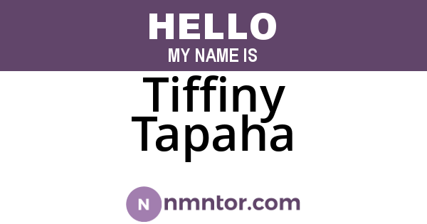 Tiffiny Tapaha