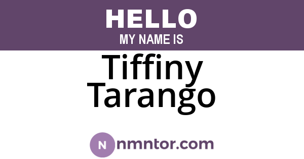 Tiffiny Tarango