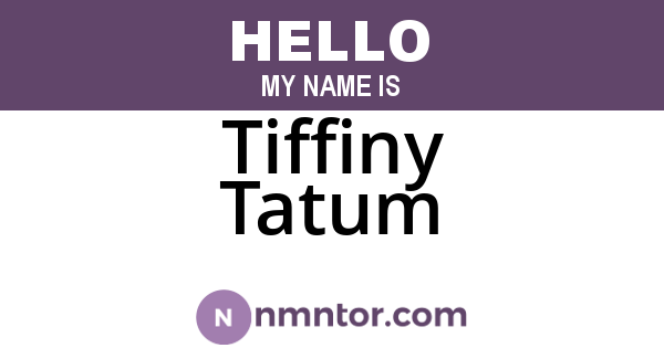 Tiffiny Tatum