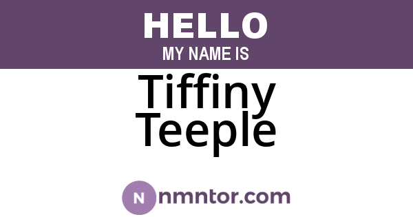 Tiffiny Teeple