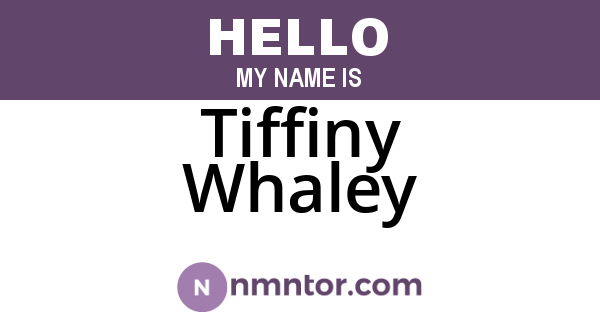 Tiffiny Whaley