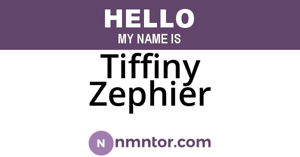 Tiffiny Zephier