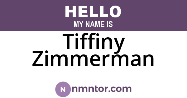 Tiffiny Zimmerman