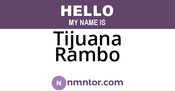 Tijuana Rambo