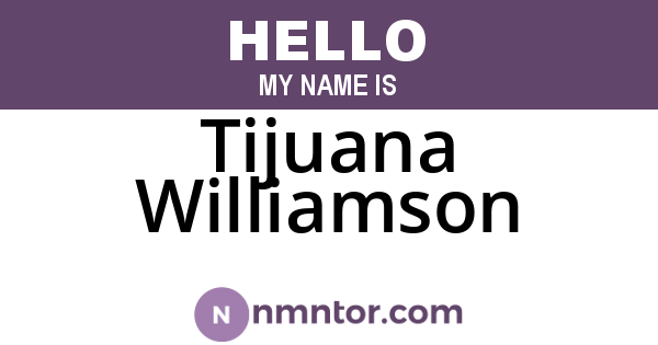 Tijuana Williamson