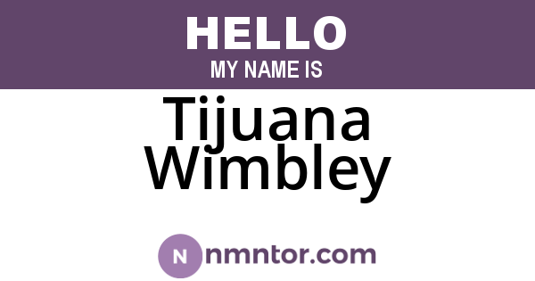 Tijuana Wimbley