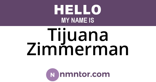 Tijuana Zimmerman