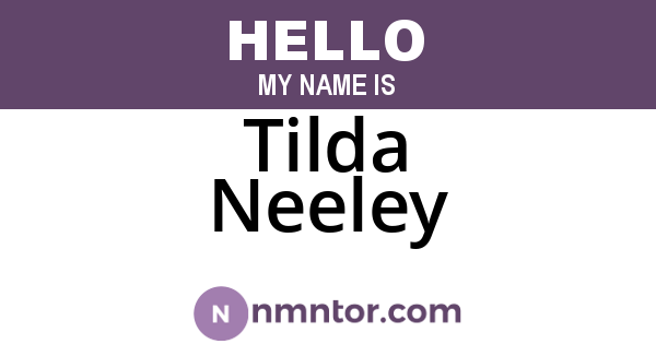 Tilda Neeley
