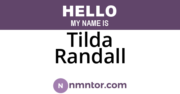 Tilda Randall