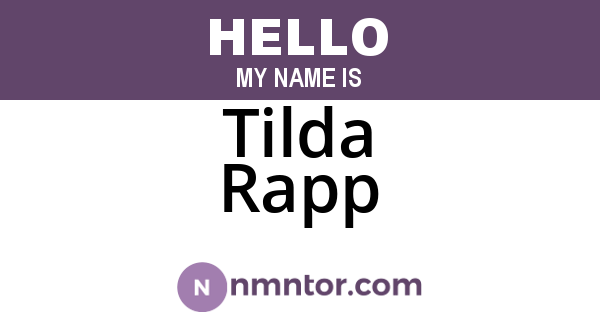Tilda Rapp