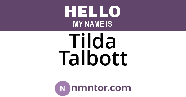 Tilda Talbott
