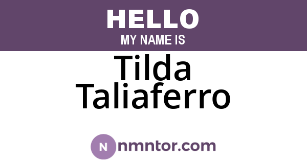 Tilda Taliaferro
