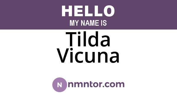 Tilda Vicuna