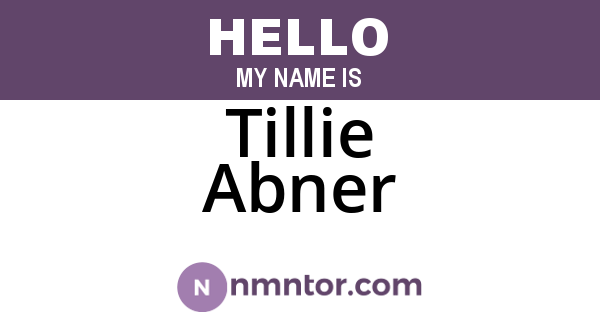 Tillie Abner