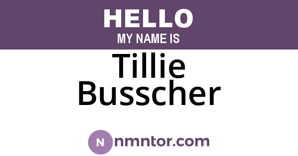 Tillie Busscher