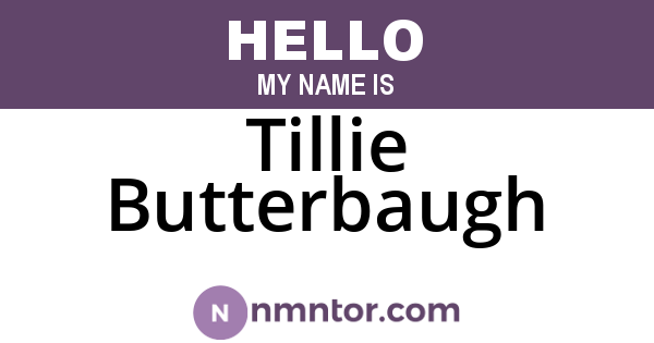Tillie Butterbaugh