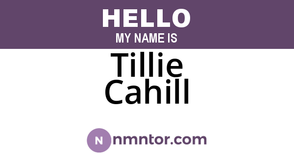 Tillie Cahill