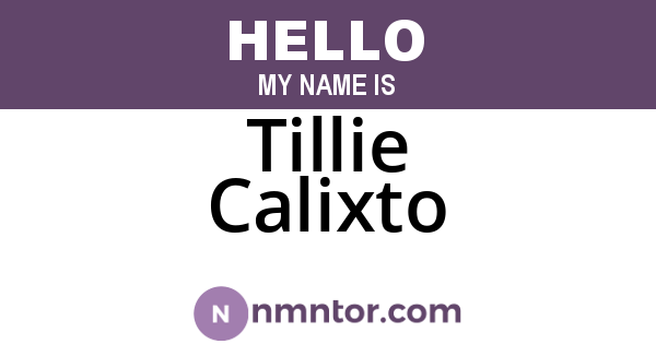 Tillie Calixto