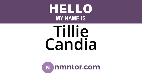 Tillie Candia