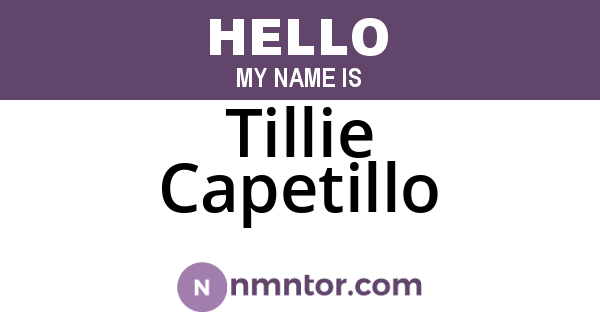 Tillie Capetillo