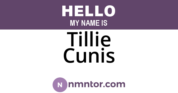 Tillie Cunis