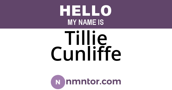 Tillie Cunliffe