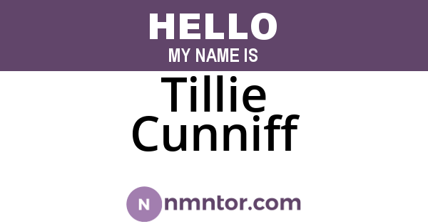 Tillie Cunniff