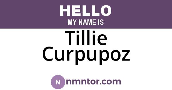 Tillie Curpupoz