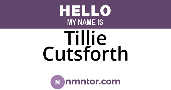 Tillie Cutsforth