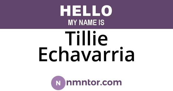Tillie Echavarria