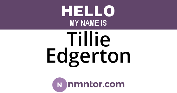 Tillie Edgerton