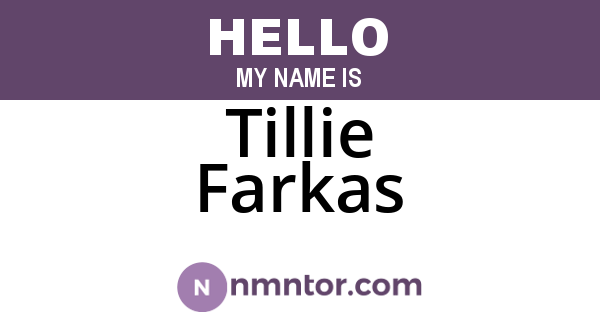 Tillie Farkas