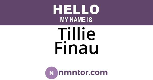 Tillie Finau