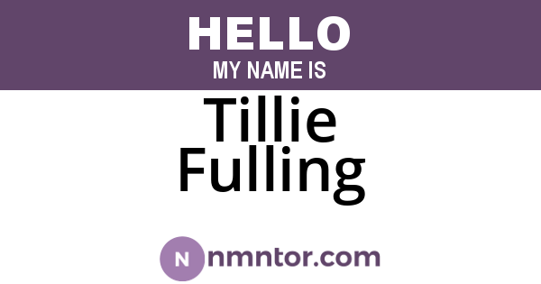 Tillie Fulling
